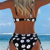 European and American Print Split Two-piece Swimsuit Bikini Flower Series Sexy Beach