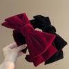1pc The large-sized velvet bow hairband for the winter and autumn season is suitable for party decorations or daily use.