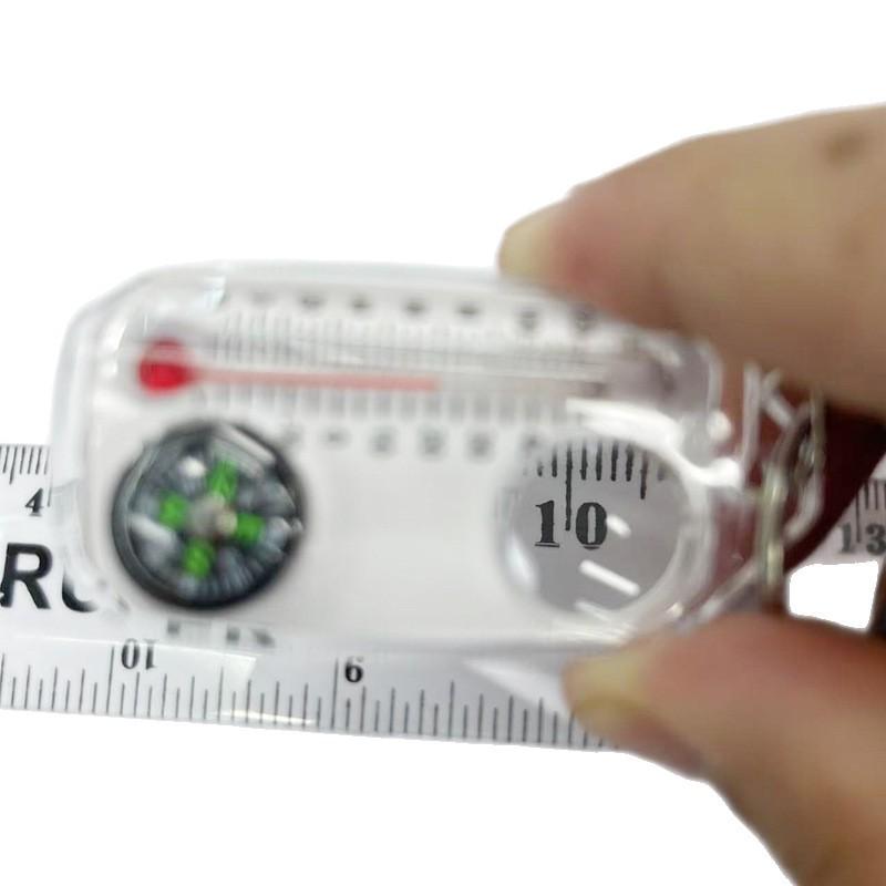1Pc Compass K102 3-in-1 Portable Mini Keychain Compass