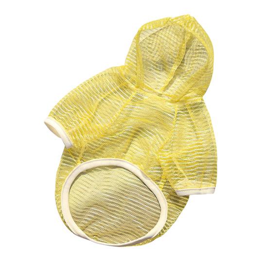 

Одежда для домашних животных Легкая сетчатая ткань с капюшоном и коротким рукавом Дышащая одежда для защиты от солнца Легко стирается Быстросохнущая жилетка для домашних животных S жёлтый