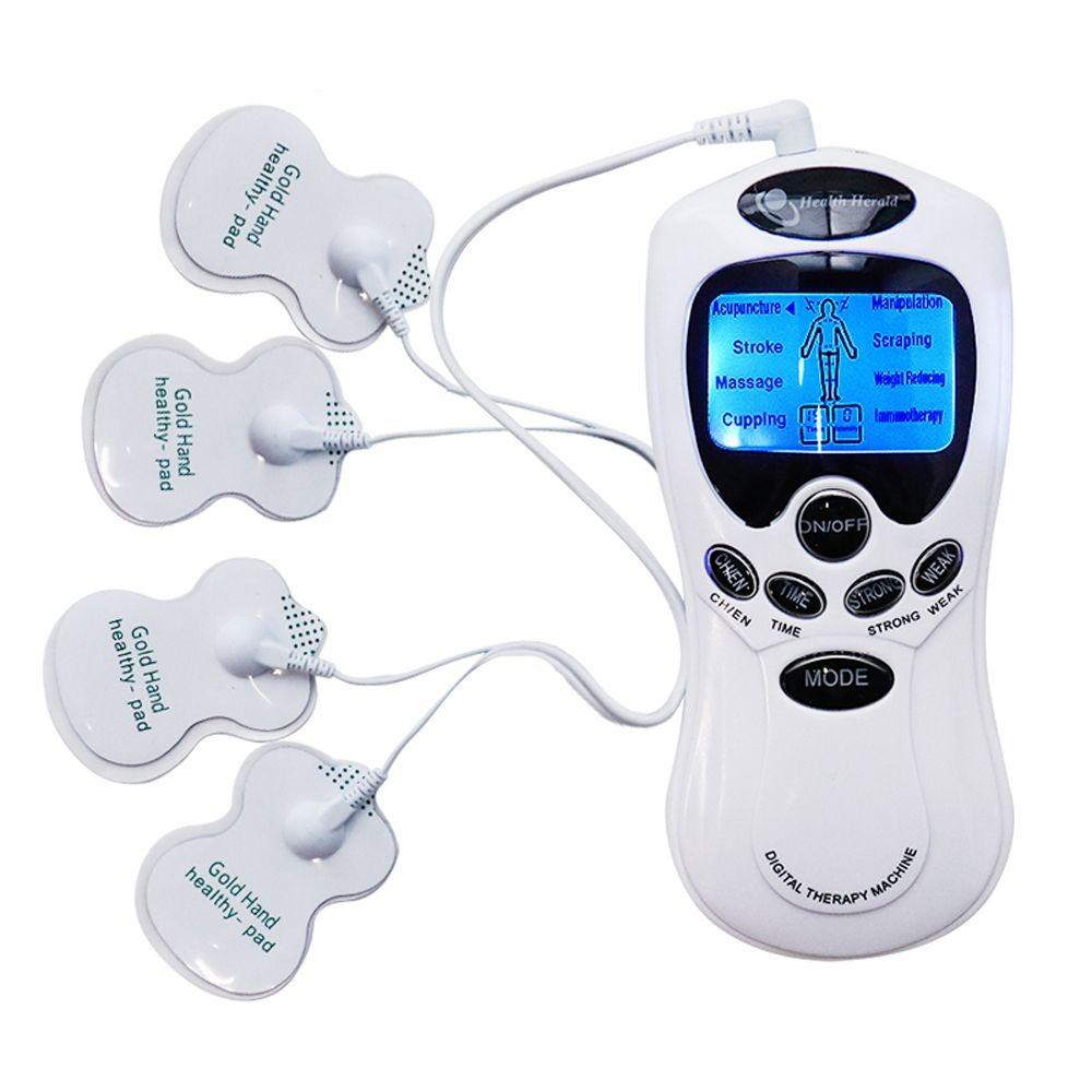 

Портативный электрический массажный прибор 8-режимный стимулятор мышц импульсный стимулятор массаж тела Blue screen