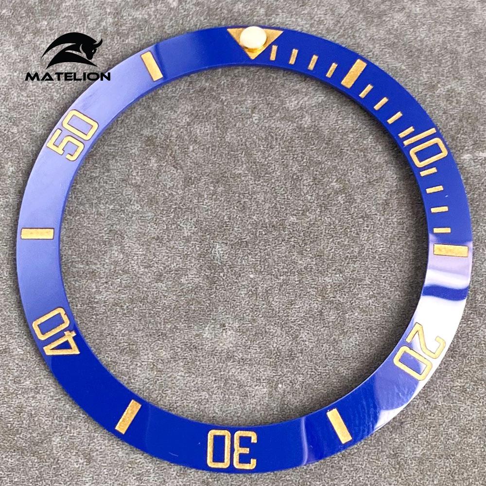 MATELION 38 мм керамический сплав часы безель вставка кольцо наклонная посадка 40 — фото 31