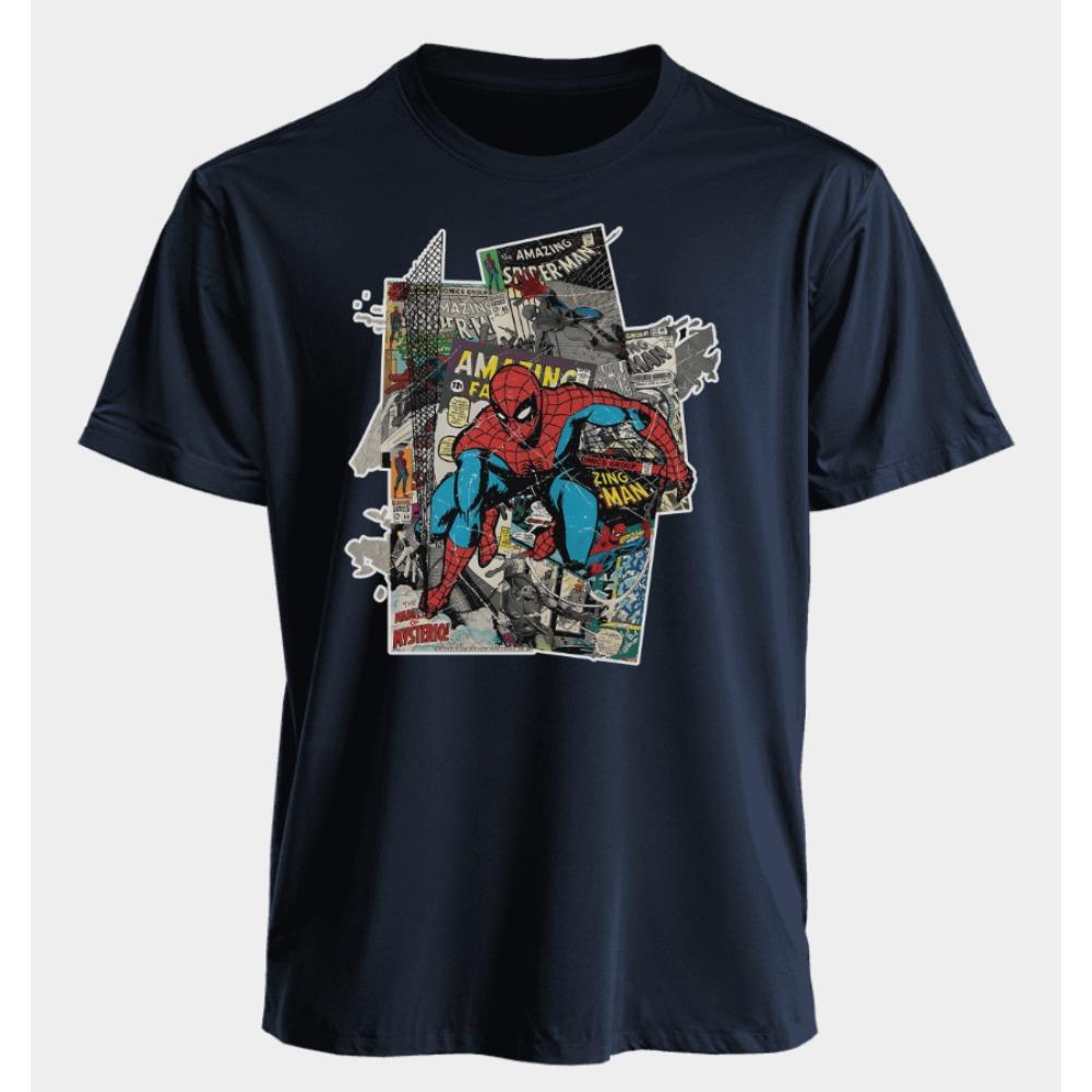 Men's and Women's T-shirts Spider-Man Summer American Style Spring and Autumn New Loose Oversized Casual Short-sleeved