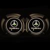 BTT1 1pcs Car Accessories Led Car Logo Cup lights Smart Luminous Water coaster For Mercedes benz AMG A B R G Class GLK GLA C200 E200