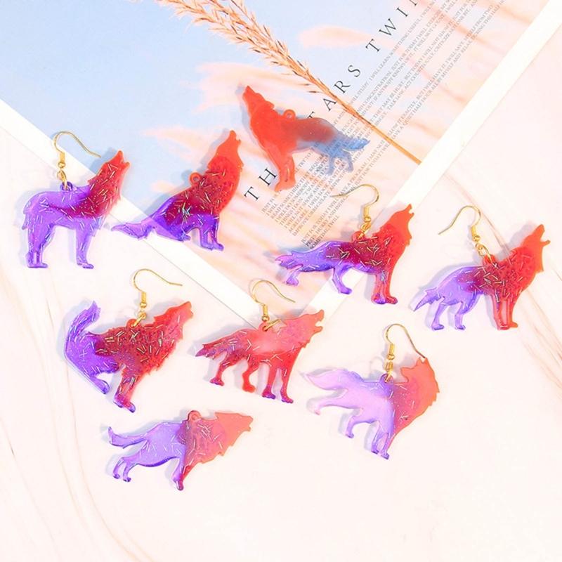 Ear Rings Epoxy Mould Eye Catching Animal Earrings Mold Customized Ear Pendant Silicone Molds for Craft Enthusiasts