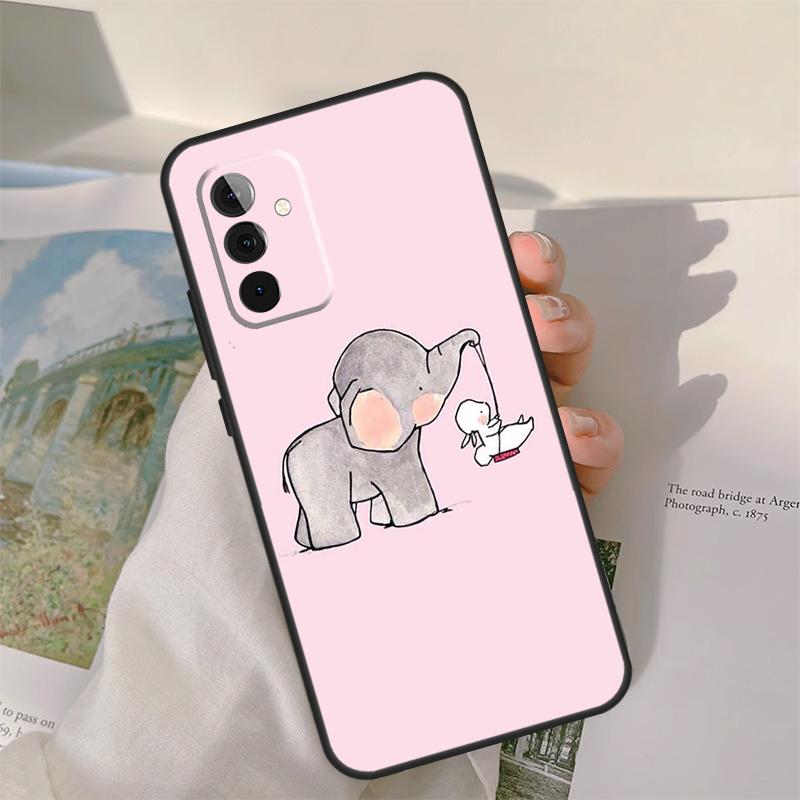 Cute Elephant Case For Samsung Galaxy A55 A35 A15 A32 A12 A22 A52 A06 A54 A34 A14 A56 A36 A26 A16 A13 A53