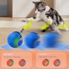 Cat Interactive Ball Toy Electric Cat Ball Toys Automatic Rolling Ball Faux Tail Rechargeable Smart Pet Interactive Toy Dog Cat Training Imitate Mouse