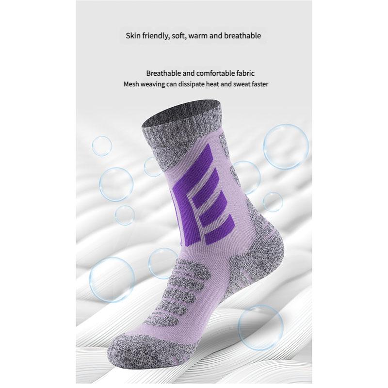 Damen Skisocken Wadenlang Thermisch Frotteeschlaufe Rutschfest Wintersportsocken zum Snowboarden und Wandern