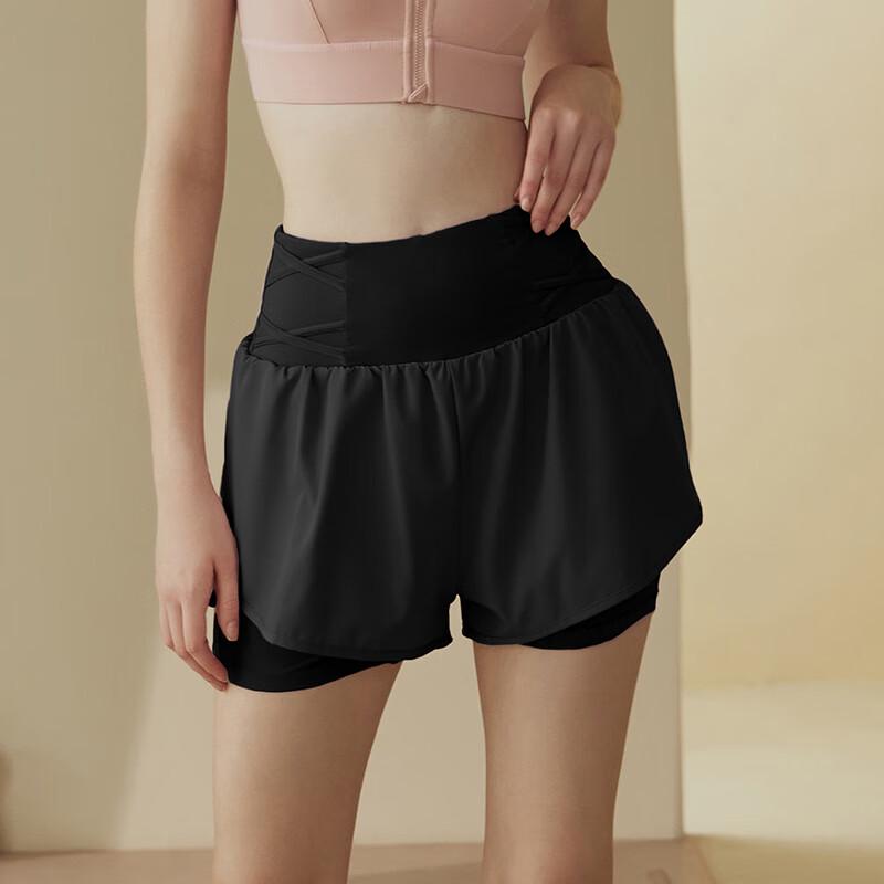 WEZHO Women's 2-in-1 High-Waist Anti-Exposure Sports Shorts
