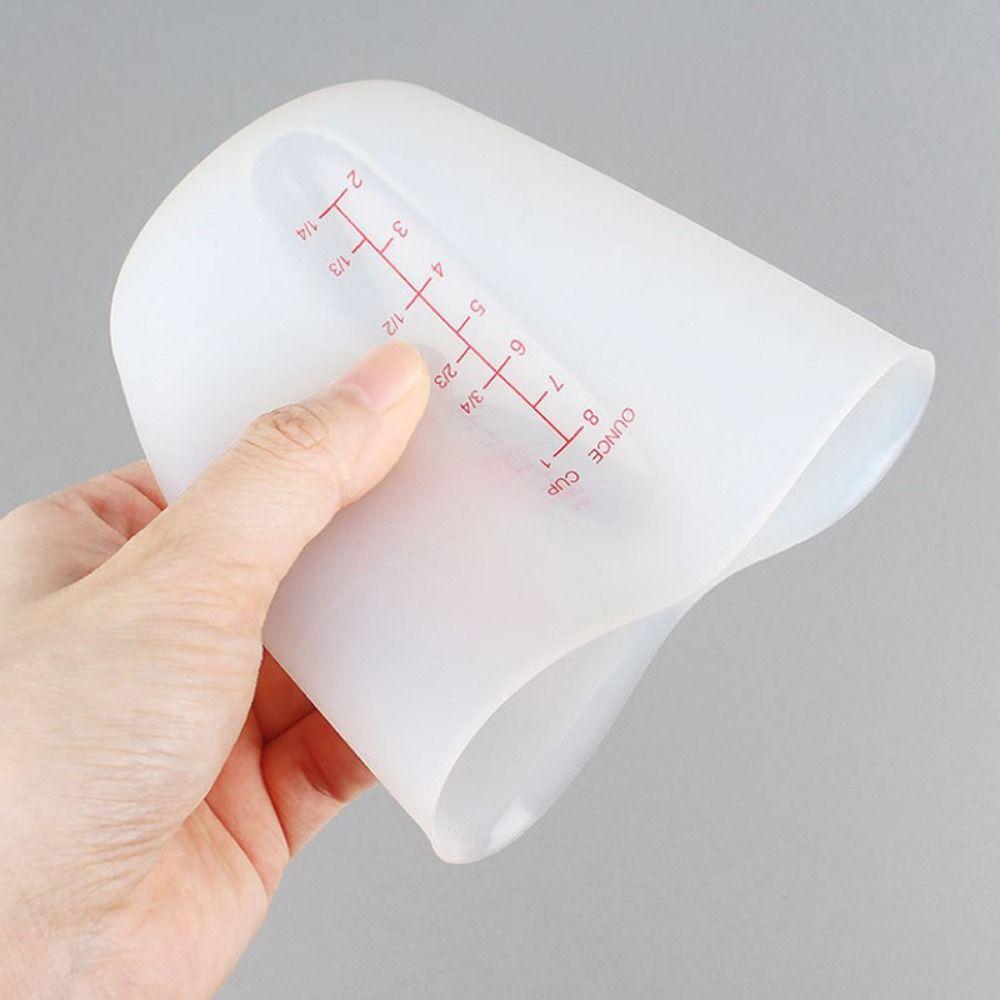 Flexible Mischbecher Doppelskala Ausgieß-Messbecher Kochgeschenke Schmelzbecher Backzubehör