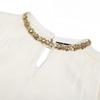 Bailuyu French Elegant Rhinestone Chiffon Shirt