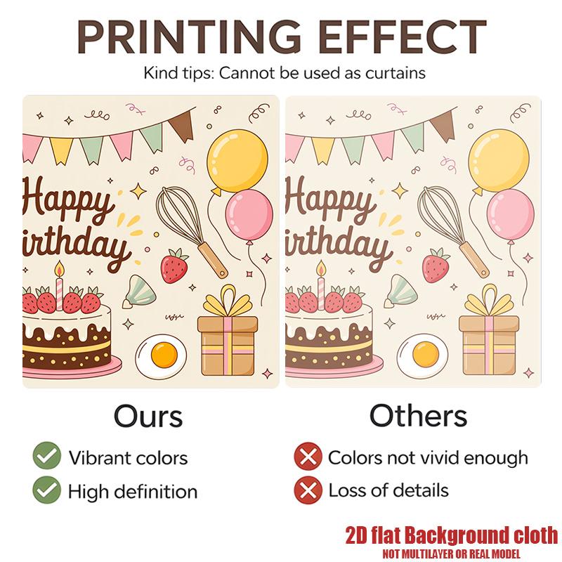 Donuts Ice Cream Birthday Party Decor Backdrop, Polyester Banner for Photo Props & Wall Hanging