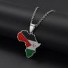 Anniyo 3CM Western Sahara Pendant Necklaces for Women Girls Jewelry charms Map @350121
