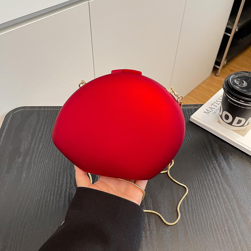 Personalized acrylic bag 2025 new European and American candy color goose egg bag women's retro shoulder chain dinner bag