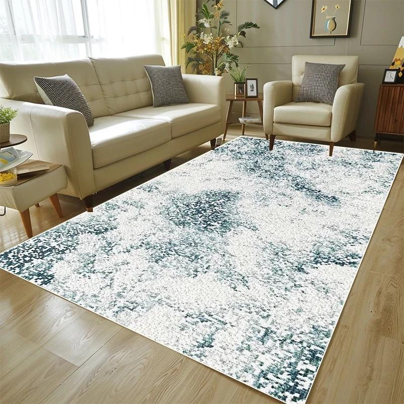 Nordischer Moderner Abstrakter Teppich Wohnzimmerdekoration Küche Badezimmer Eingangsbereich Waschbar 160x230 Teppich Schmutzabweisende Große Matten