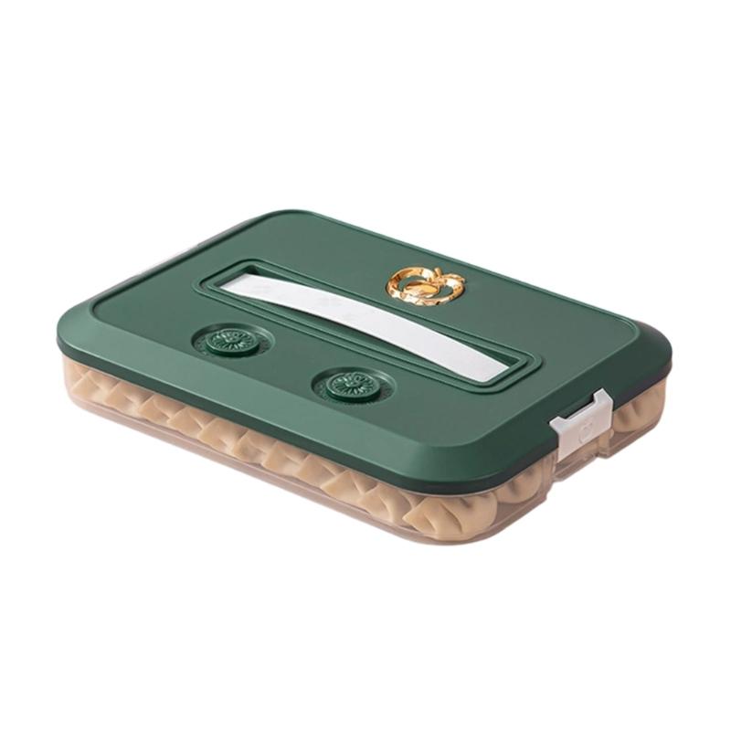 Convenient Multiple Layer Cookie and Dumpling Organizers With Clear Designs and Handle Space Saving Kitchen Supplies