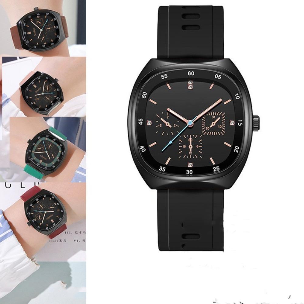 Waterproof Men Imitation Needle Watch Square Couple Watch Fashion Women Quartz Watch  for Women Men