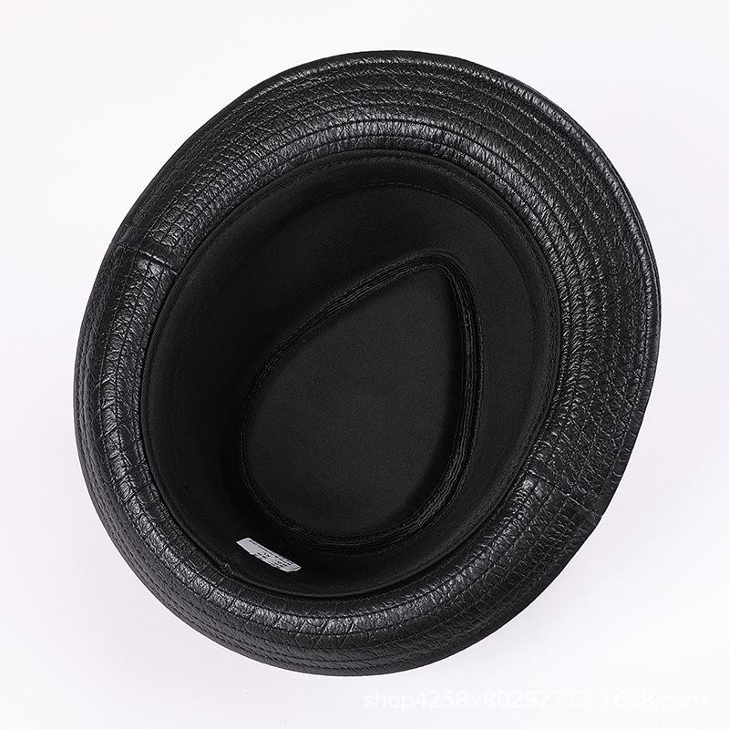 Pravá kůže s krokodýlím vzorem Jazz Hat pro muže - Britský styl, Podzim/Zima