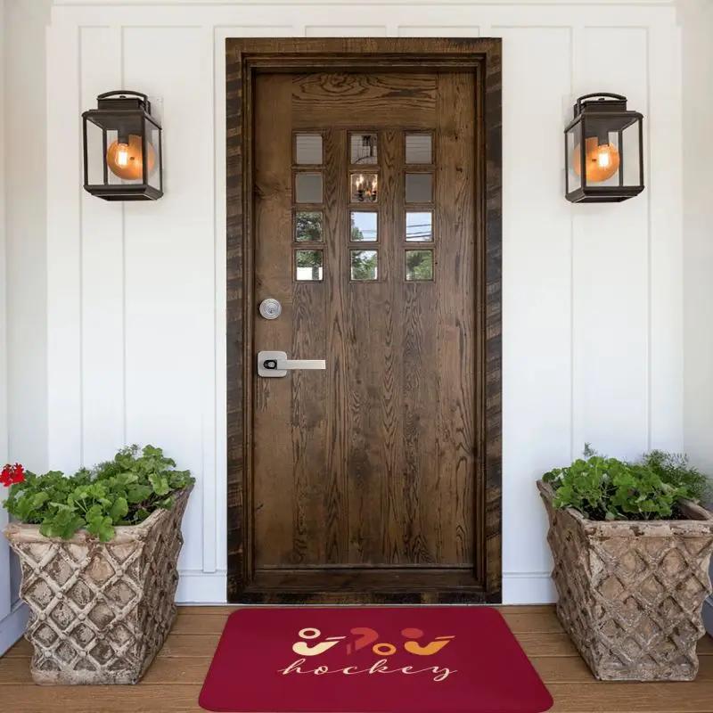 Hockey Door Floor Kitchen Bathroom Mats Anti-Slip Indoor Field Hockey Sticks Doormat Living Room Entrance Rug Carpet Footpad