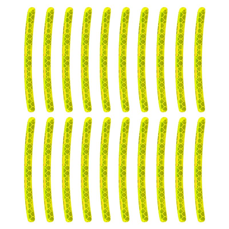 

20 шт. Светоотражающая наклейка на обод автомобильной шины, Ночная предупреждающая полоса безопасности, Мотоцикл, Велосипед, Авто, Отражатели на колесные ступицы, Наклейки