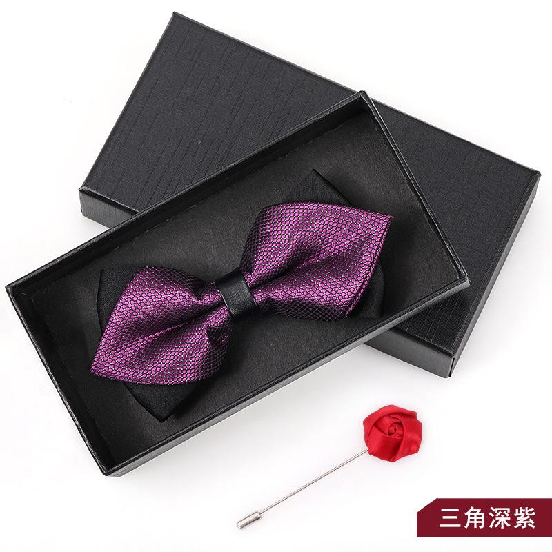 Bow Tie Men'S Wedding Groom Best Man Red Suit Shirt British Brothers Korean Bow Women'S Gift Box