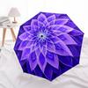 1pc Purple Lotus Mandala Automatic Open/close Folding Umbrella, Compact Portable Travel Umbrella,Durable Construction yy250814195
