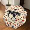 1PC Cowgirl Horse Umbrella-8-Rib Reinforced Portable Folding Travel Suitable for All Seasons Outdoor Daily Use Is an Ideal Choice  -K0335