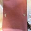 Used Peonies and butterflies Crepe fabric Nagoya obi