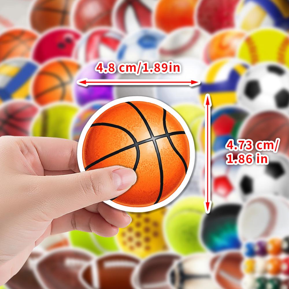 50 Sport Graffiti Aufkleber: Baseball, Football, Basketball Aufkleber für Wasserflaschen