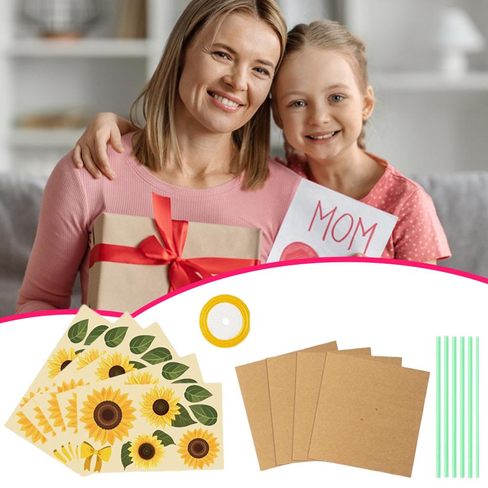 Zestaw 24 Bukiet Kwiatów Zestaw do Rękodzieła Bukiet Kwiatów na Dzień Matki Rękodzieło DIY Dziękczynny Prezent Rękodzieło dla Dzieci Stwórz Własny Bukiet Kwiatów