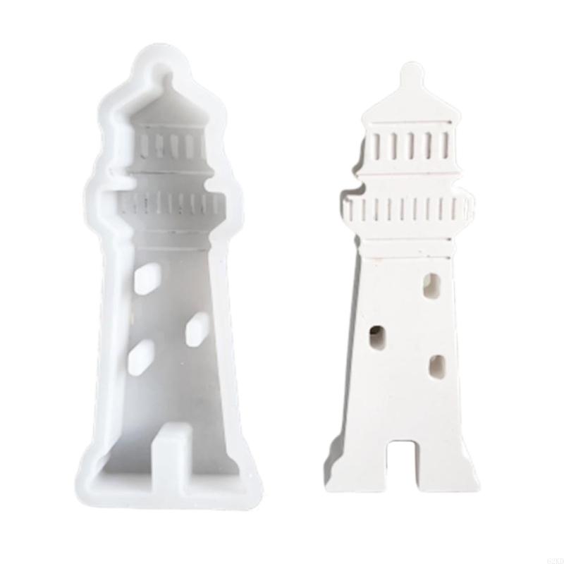 62KD Handmade Decors Silicones Lighthouse Mold Resins Casting Art Projects