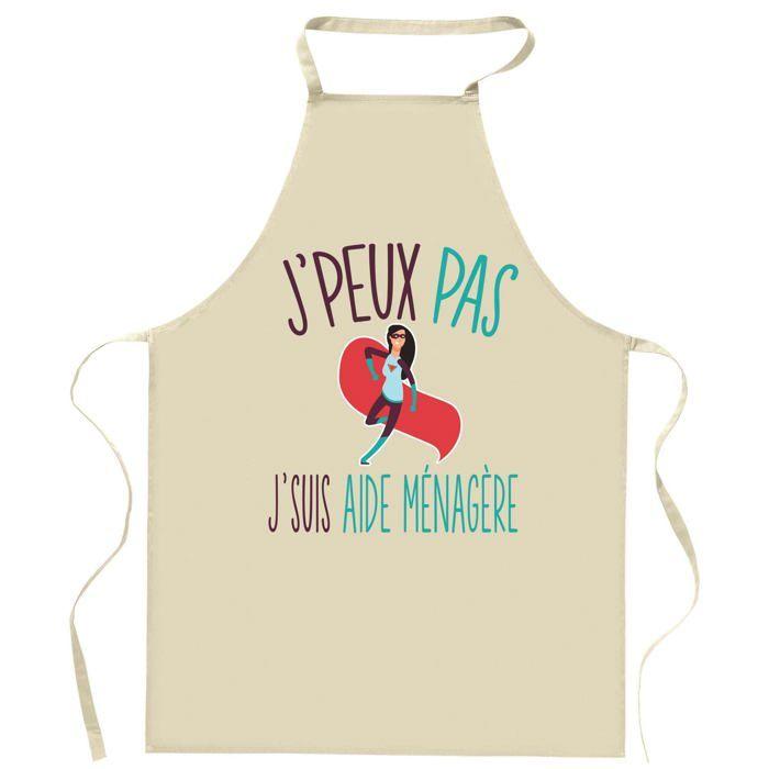 Tablier de cuisine - Planetee J'peux pas - Impression bretonne - Coton épais - Liens ajustables