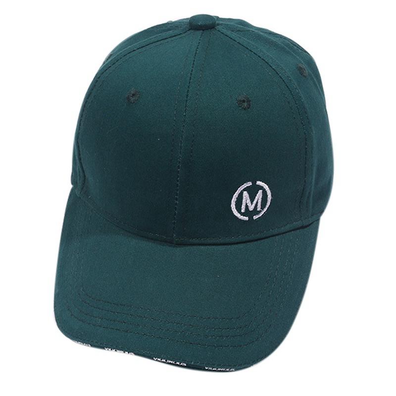 

Детская шапка бейсболка кепка для девочек кепка для мальчиков однотонная детская шапка с буквами темно-зеленого