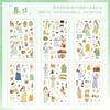 6pcs Cartoon Character PET Stickers - Die-Cut Decals for Journal & Scrapbooking