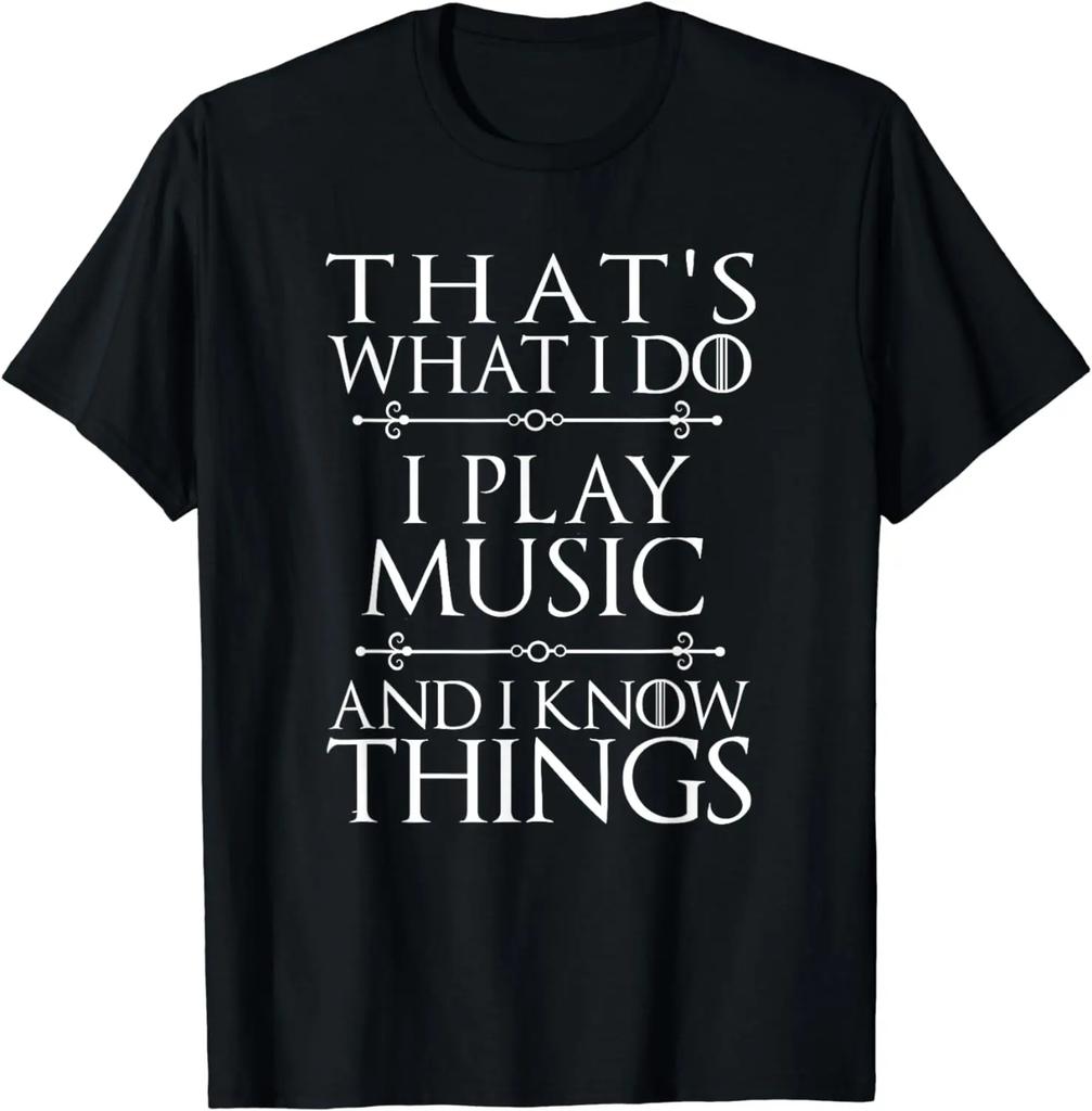 Das mache ich Ich spiele Musik Cooles Musikergeschenk Männer Frauen T-Shirt