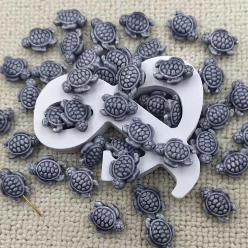 10pcs Handmade Craft Sea Turtle Bead Ceramic Jewelry Making Material  Women