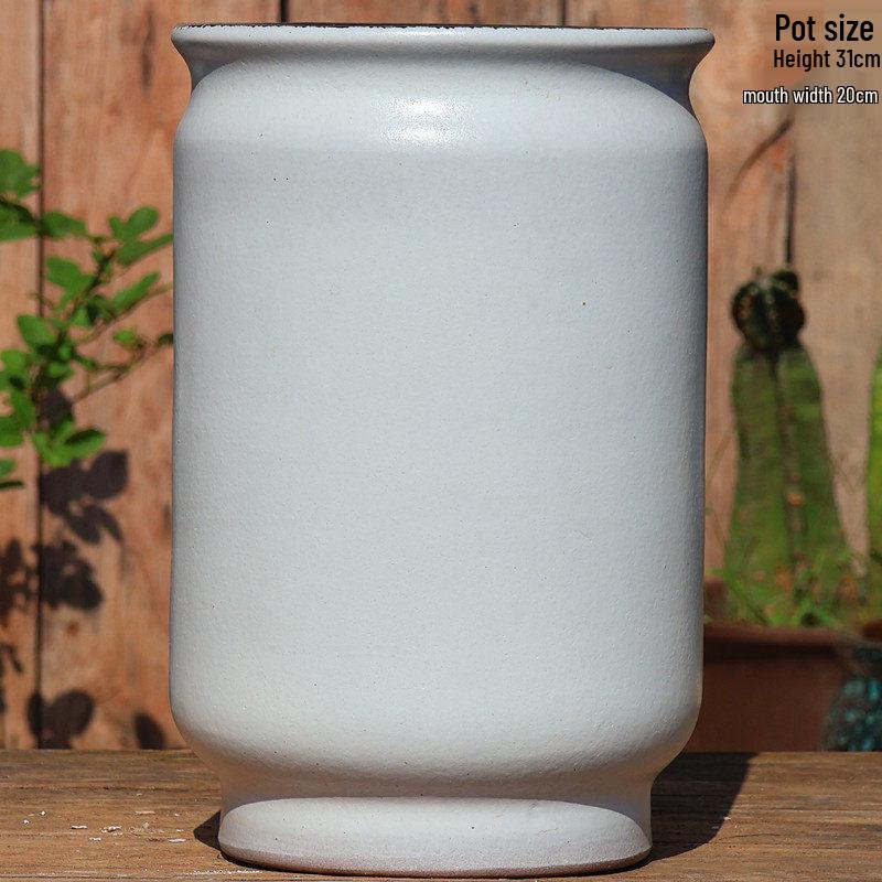 Hoher Handgefertigter Keramikkrug für Sukkulenten und Orchideen