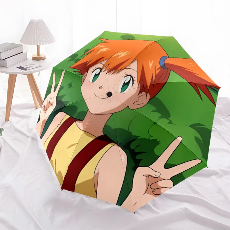 Misty Pattern, Automatic Folding Umbrella, Portable and Foldable Design, 8 Ribs, a Christmas or Birthday Gift.
