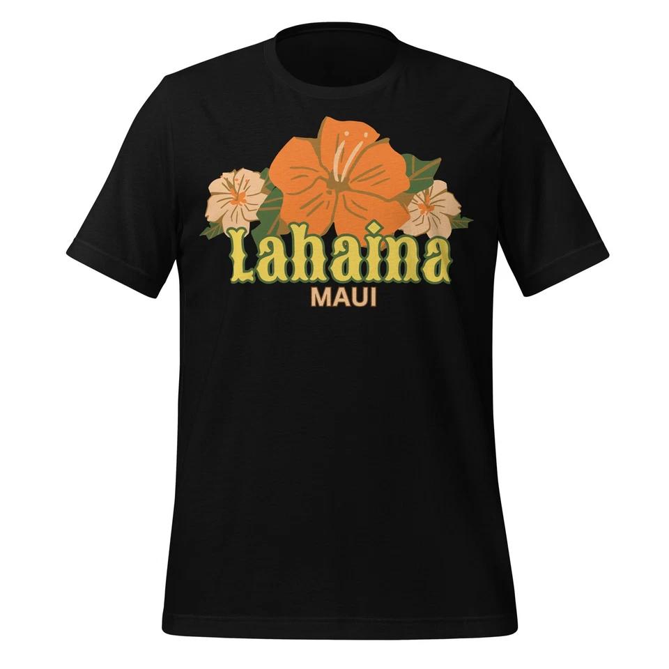 Lahaina Maui Hawaiian Shirt Unisex Retro Floral Island Souvenir Beach T-Shirt 2XL