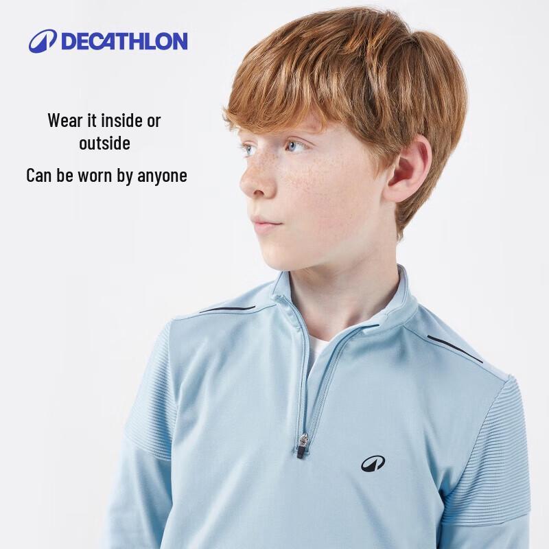 Decathlon Kids' Youth Long-Sleeve 1/2 Zip Warm Tennis T-Shirt