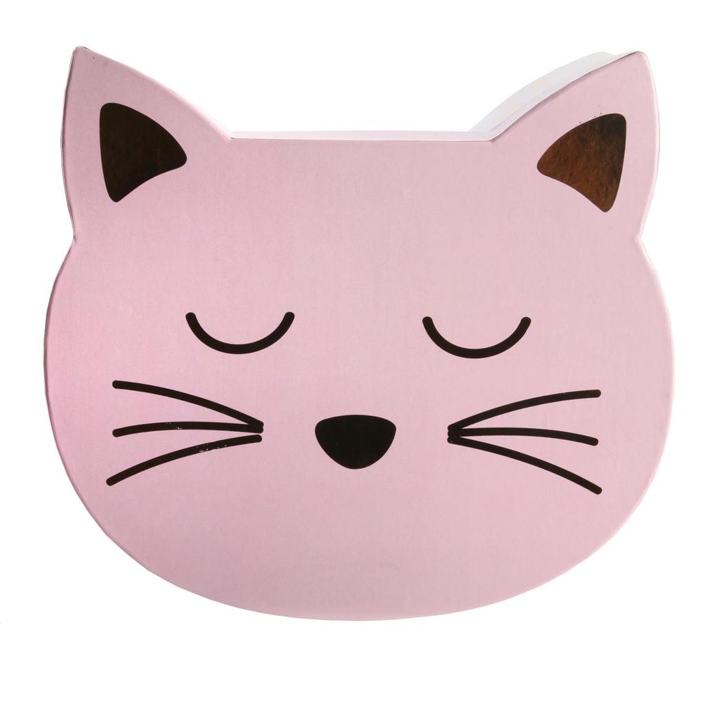 Les Trésors De Lily [Q5436] - Set of 2 Nesting Boxes 'Cats' Pink White Black - 25x23x8. 5 Cm