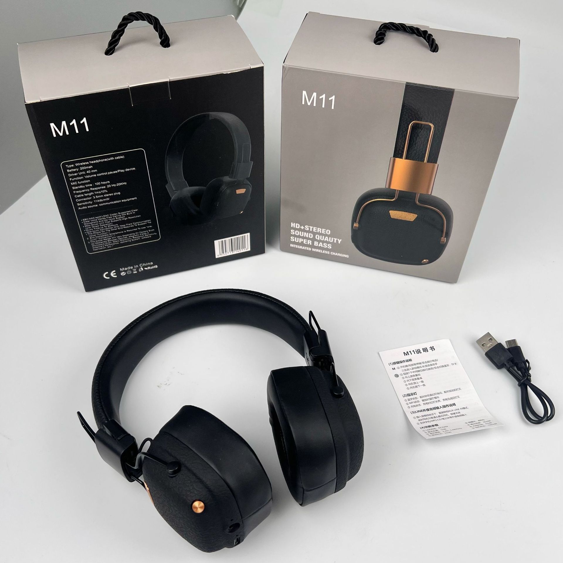 

2025 Новые ретро-наушники M11 Bluetooth