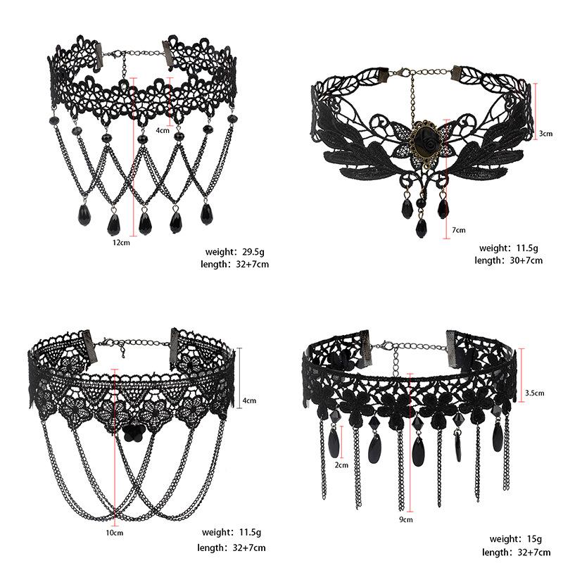 Dark Gothic Lolita Chocker Neckchain Collar with Gift Box