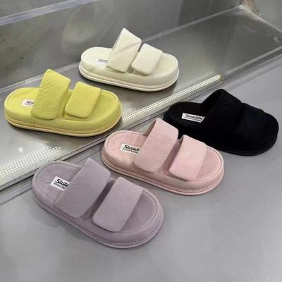 Tritt auf Scheiße Gefühl Klettverschluss Plateau Brotschuhe Damen Oberbekleidung 2025 Sommer neue modische und bequeme lässige Strandschuhe