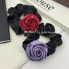2024 Premium Satin Rose Hair Scrunchie: High-Elastic, Durable, Trendy