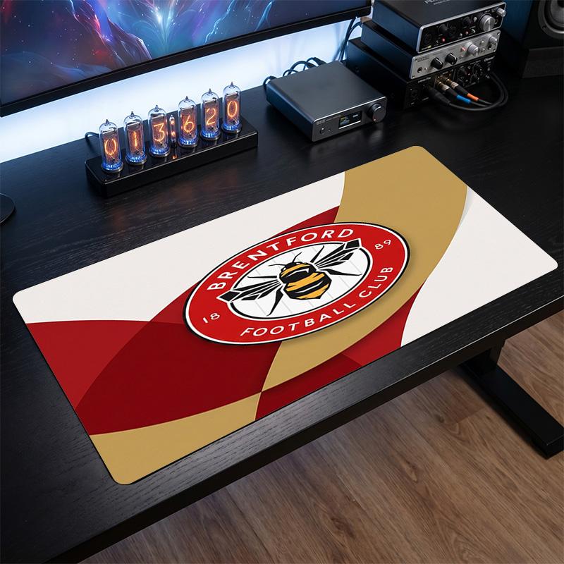 Brentford Football Print Large Mouse Pad, Anti-Slip Extended Gaming Desk Mat for Office Home