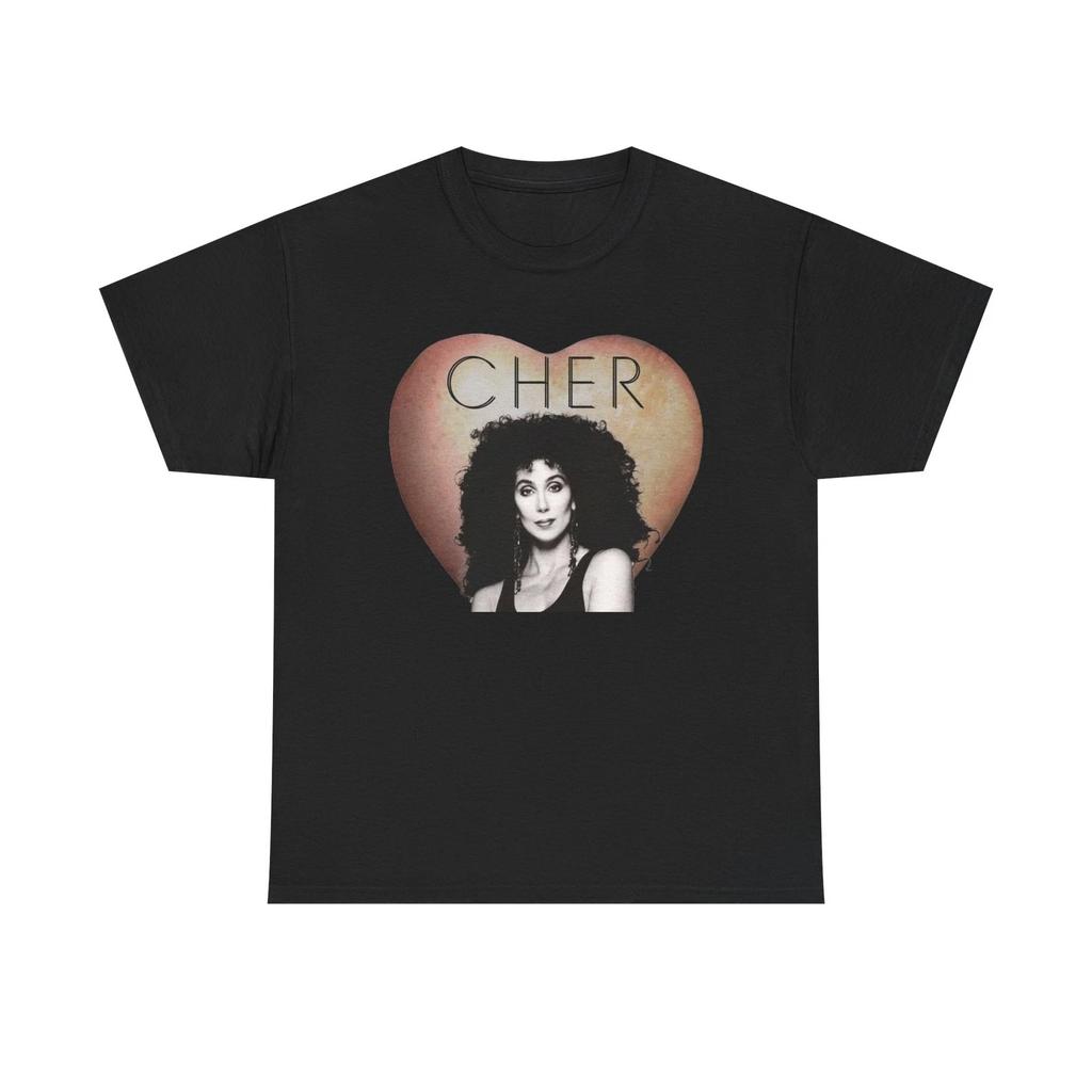Cher Heavy Cotton Tee, Classic Music, Music Fan Gift, Retro Cher Tee