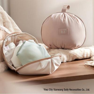 Bolsa Organizadora Redonda para Lingerie – Organizador Portátil para Sutiãs, Calcinhas e Meias
