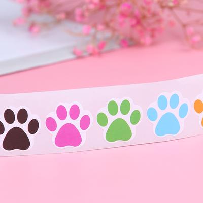 500 Pezzi Adesivi Colorati a Forma di Zampa Etichette Adesive per Zampe di Cane Gatto Adesivo Ricompensa