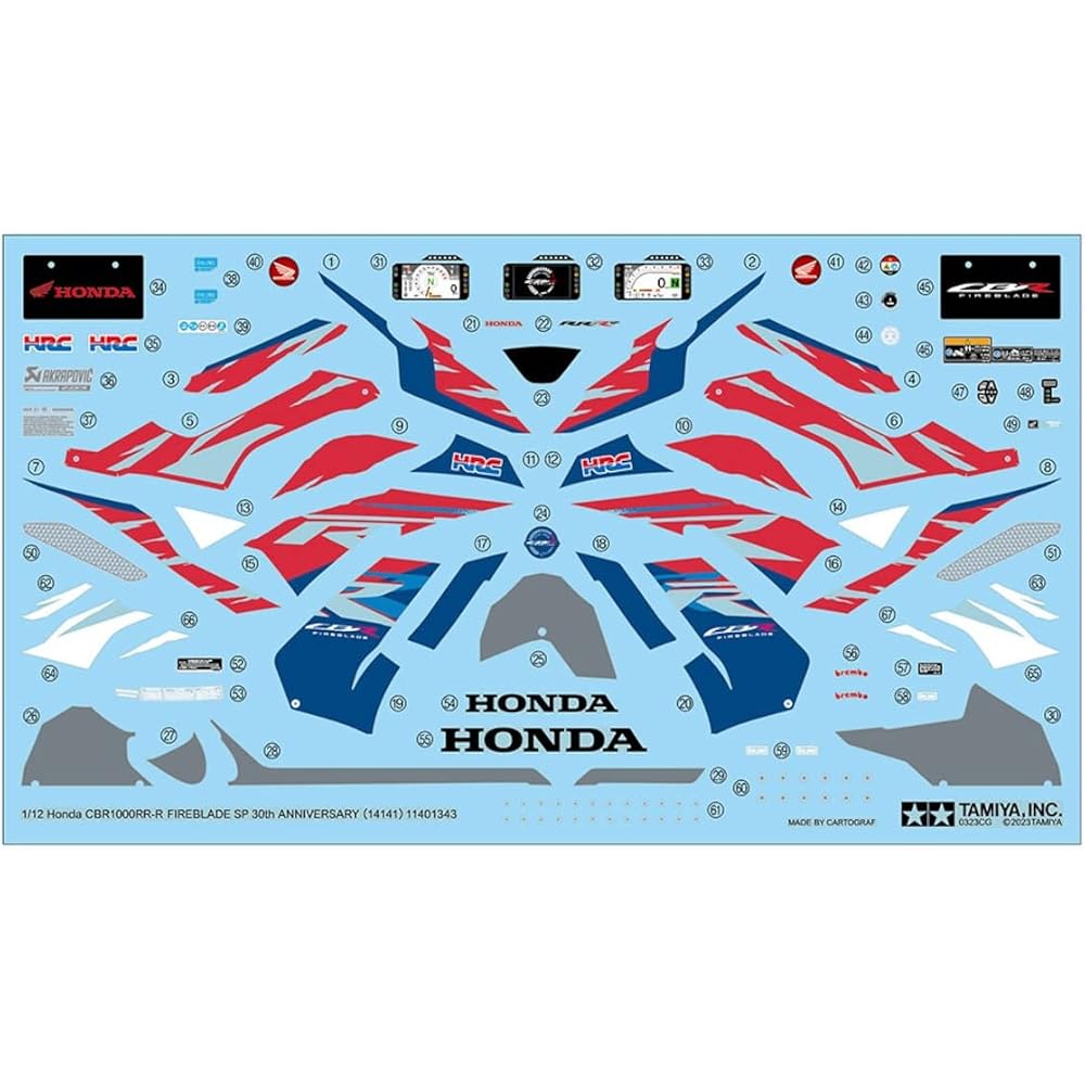 Tamiya (TAMIYA) 1/12 Motorcycle Series No.141 Honda CBR1000RR-R FIREBLADE SP 30th Anniversary Mod...